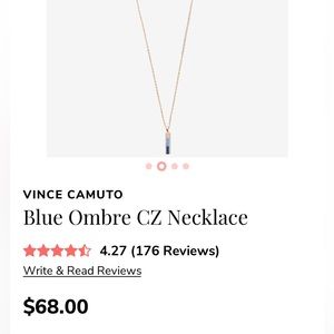 Vince camuto blue ombré Cz necklace